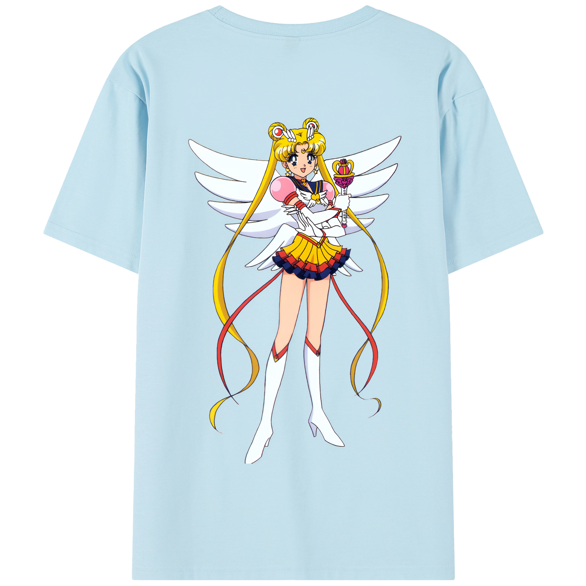 （画像用） 美少女戦士セーラームーン 月野 うさぎ つきの うさぎ Sailor Moon Tsukino Usagi 綿100％半袖Tシャツ（背面プリント）